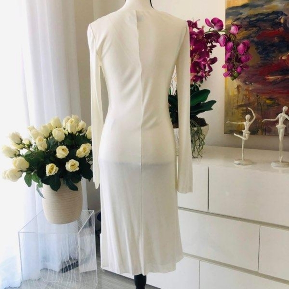 SOLD- Emilio Pucci Long Sleeve Draped Cocktail Dress (M) - Picture 8 of 10